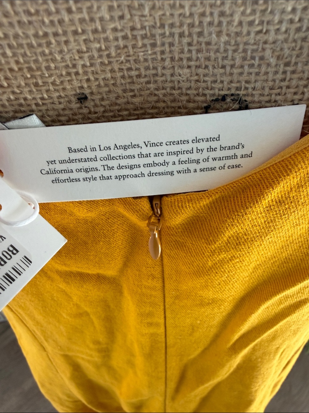 Vince Mustard Yellow Scoop Neck Maxi Dress - Picture 5 of 5